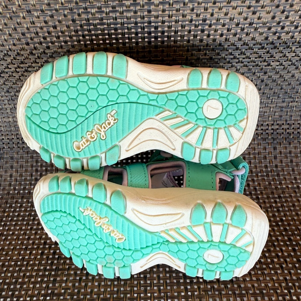 Cat & Jack Green and Pink Sandals Lightweight Comfort - Picture 6 of 6